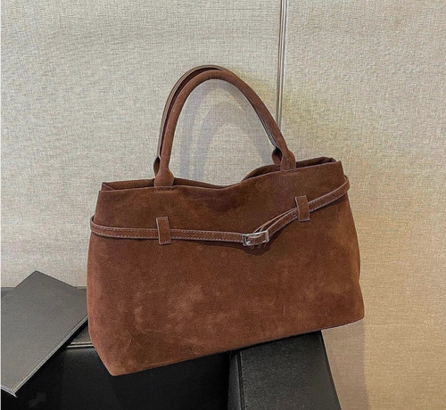 Brown women suede tote - tote, bag