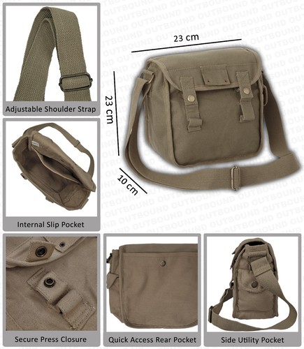 Cross body canvas bag - canvas, vintage