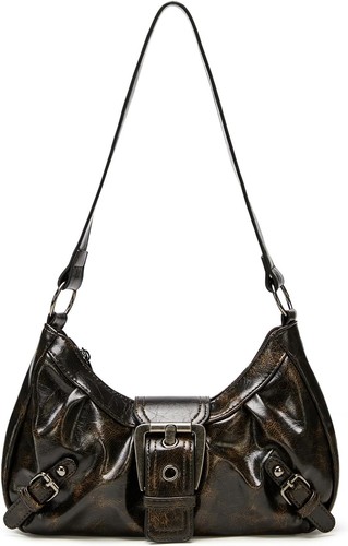 Vintage black shoulder bag - black,