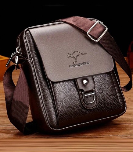 Mens leather crossbody bag - leather,