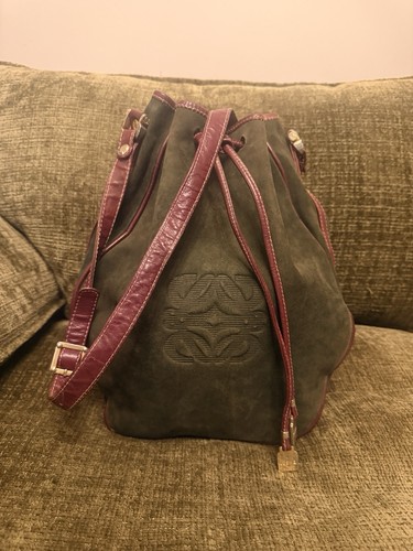 Vintage loewe anagram suede - vintage,
