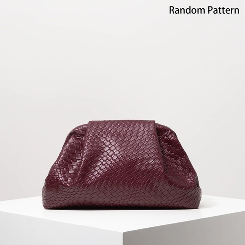 Vintage woven leather clutch - woven,