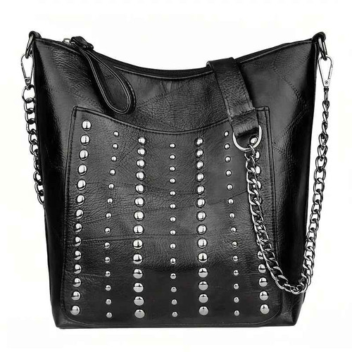 Vintage studded leather - studded, pu