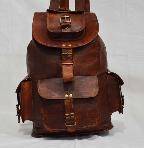 Goat leather bag backpack - leather,