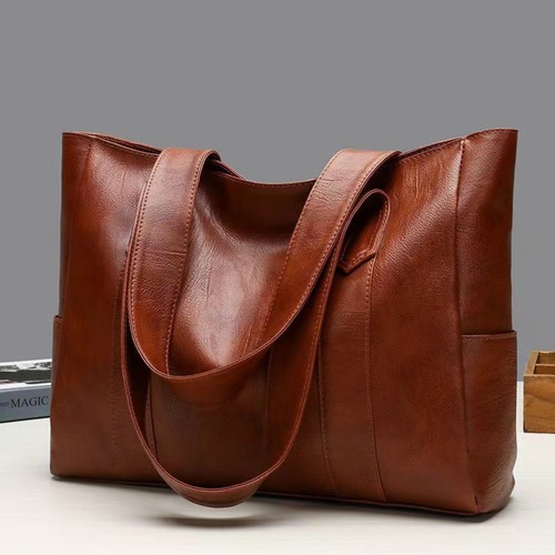 Soft leather bag - pu, large