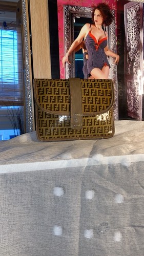 Fendi clutch bag vintage pvc - fendi,
