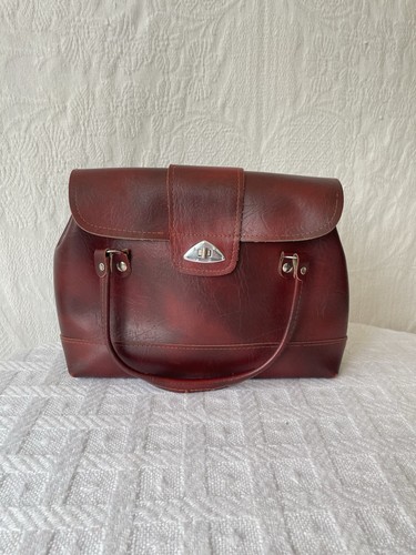 Vintage leather hand bag - vintage,