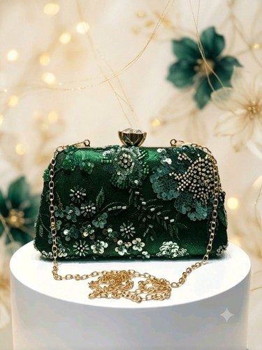 Luxury emerald green sequin - green,