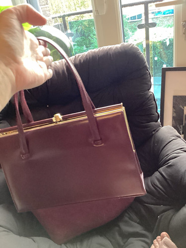 Vintage 1940 style burgundy