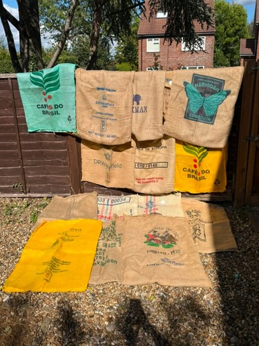 Coffee sacks random hessian - coffee,