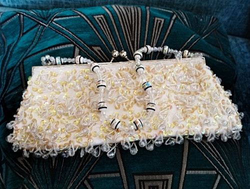 Vintage beaded iridescent